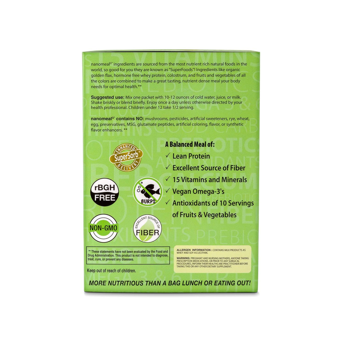 BioPharma Scientific NanoMeal Meal Replacement Shake, Tropical Fruit - image 2