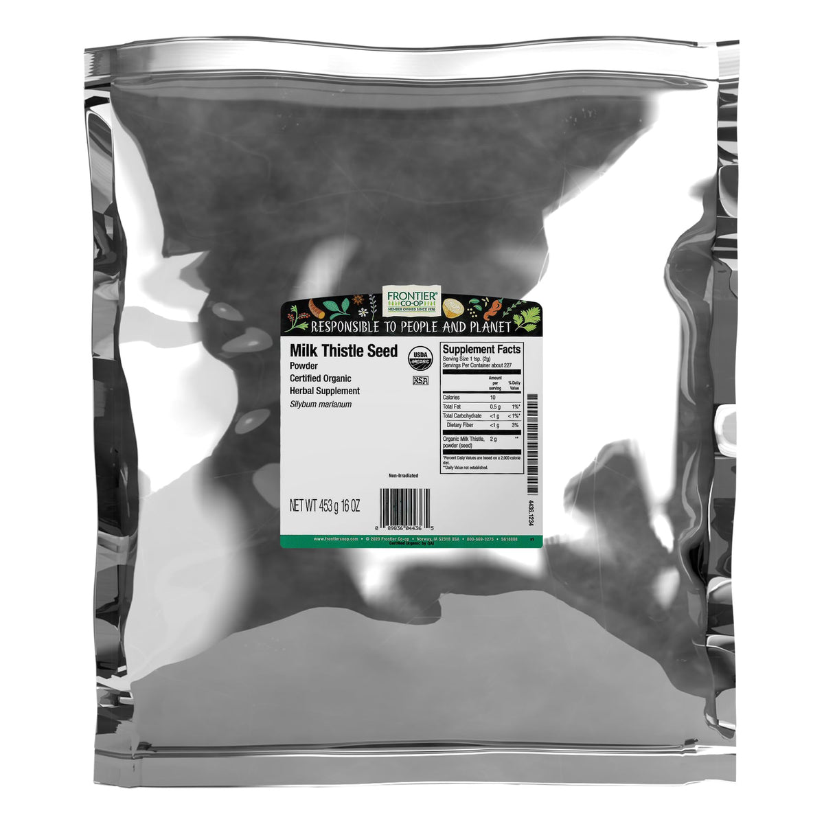 Frontier Co-op Organic Milk Thistle Seed Powder - 1 lb