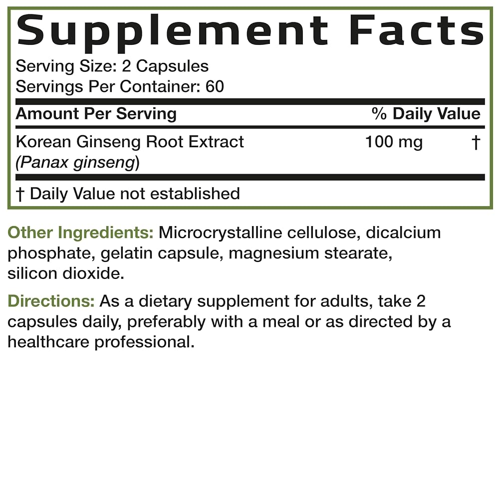 BRONSON Flavored Capsule adult Korean Panax Ginseng Supports Energy - image 7