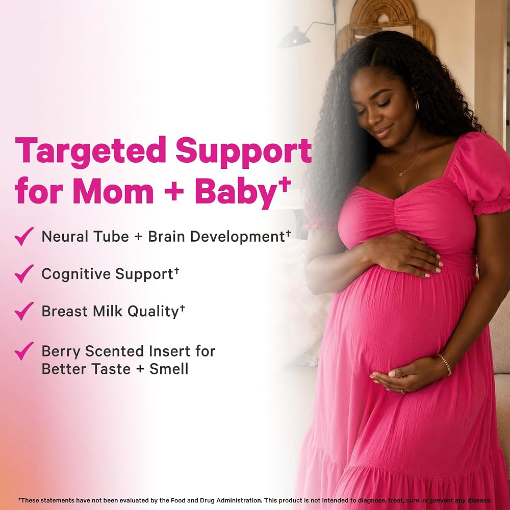 Pink Stork Choline Bitartrate 550 mg Prenatal - 30 Capsules - image 3
