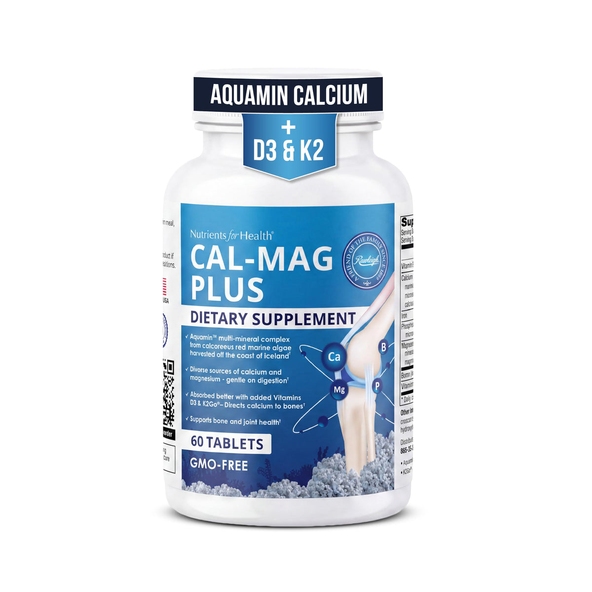 Rawleigh Calcium Magnesium with Aquamin Marine Algae - 60 Tablets