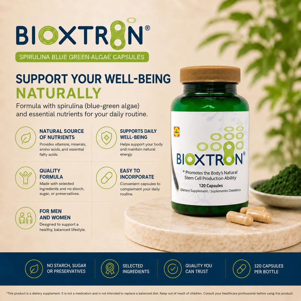 Bioxtron Natural AFA Stem Cell Supplement - Joint Support & Muscle