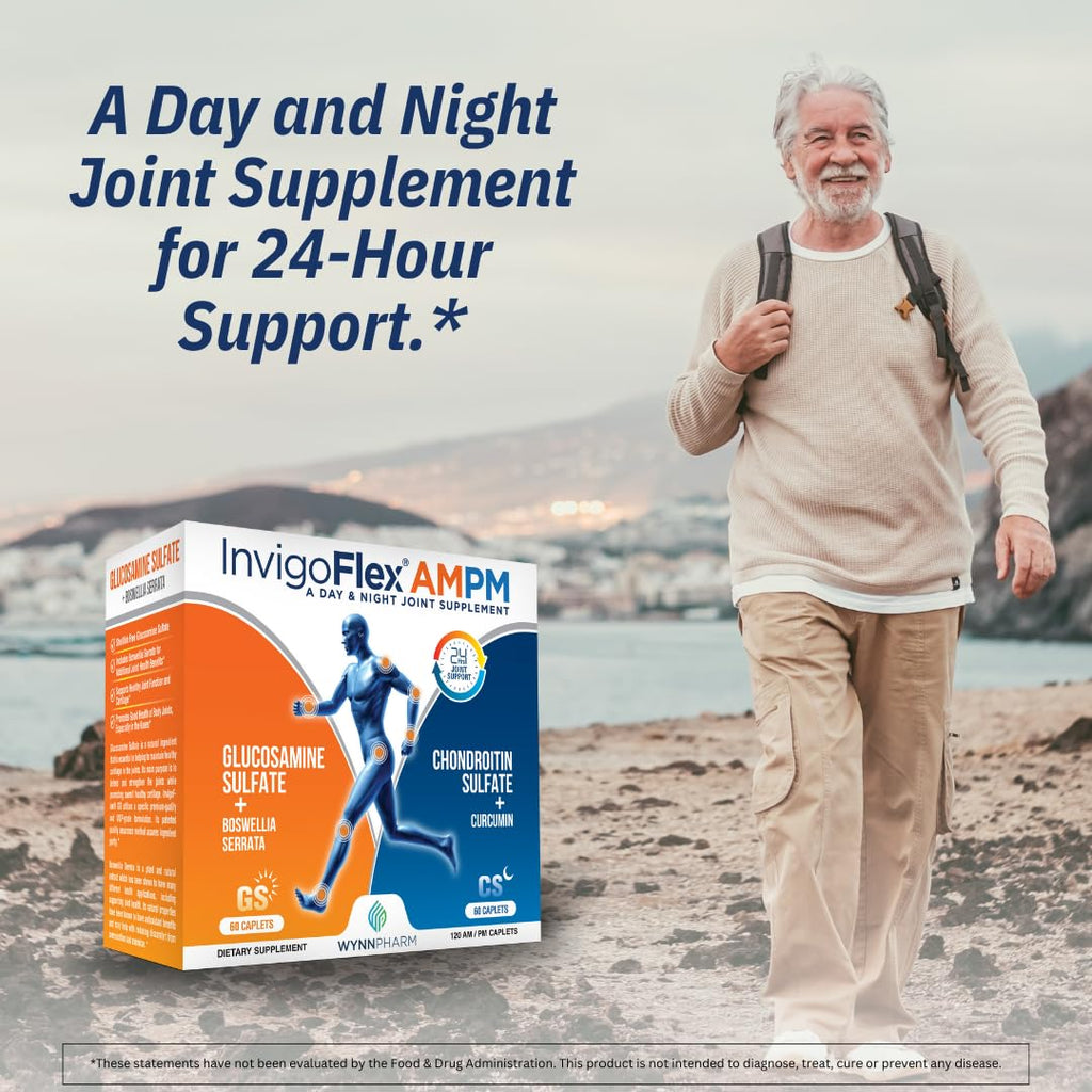 INVIGOFLEX AM/PM Glucosamine Chondroitin Joint Supplement - 120 Caplets - image 5
