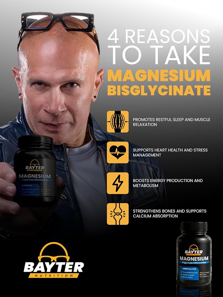 Bayter Nutrition Magnesium Bisglycinate Extra Strength - 90 Capsules - image 4