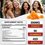 ZEBORA CoQ10 200mg Gummies, Orange Flavor - 90 Gummies - image 2
