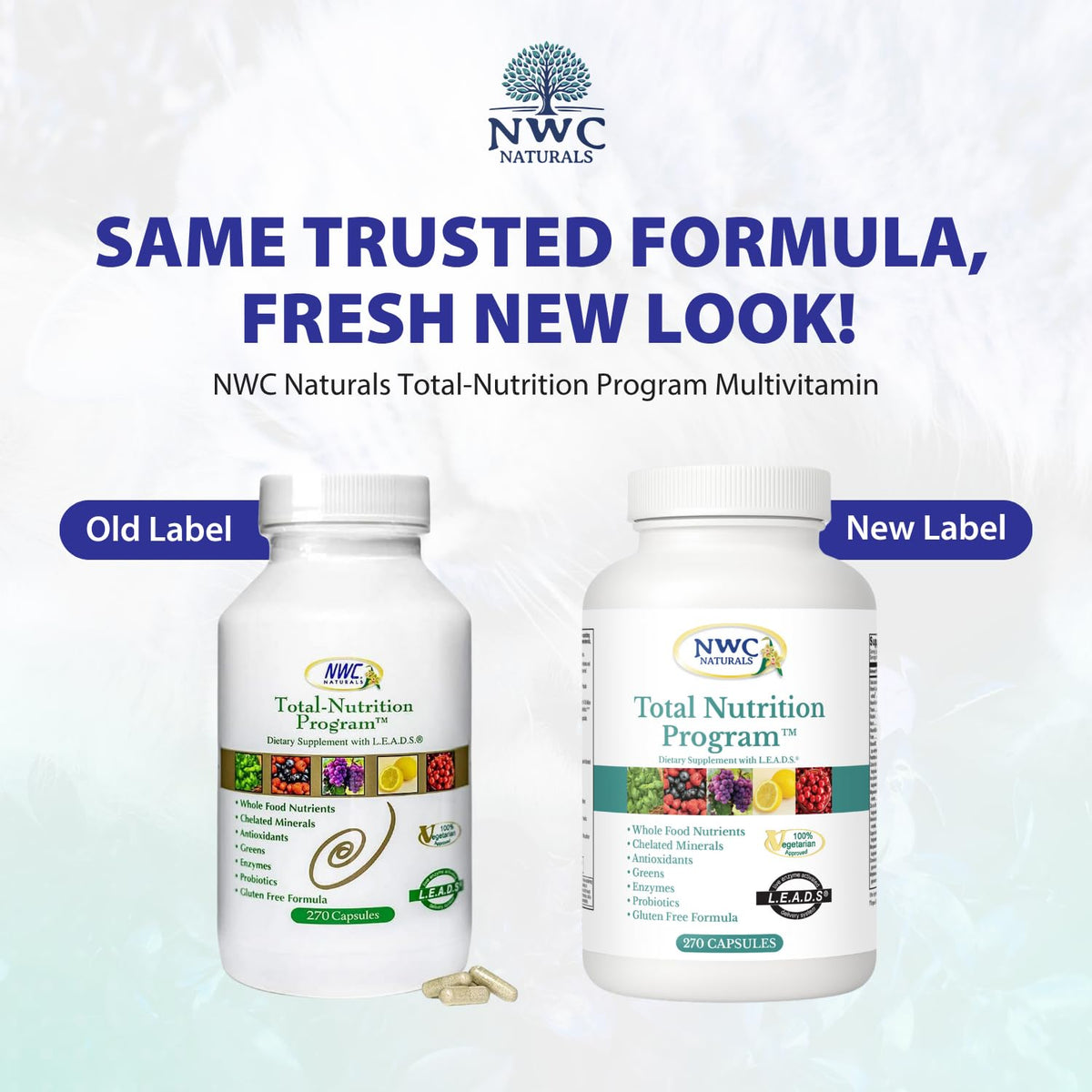 NWC Naturals Total-Nutrition Multivitamin with Enzymes - 270 Vegetarian Capsules - image 2