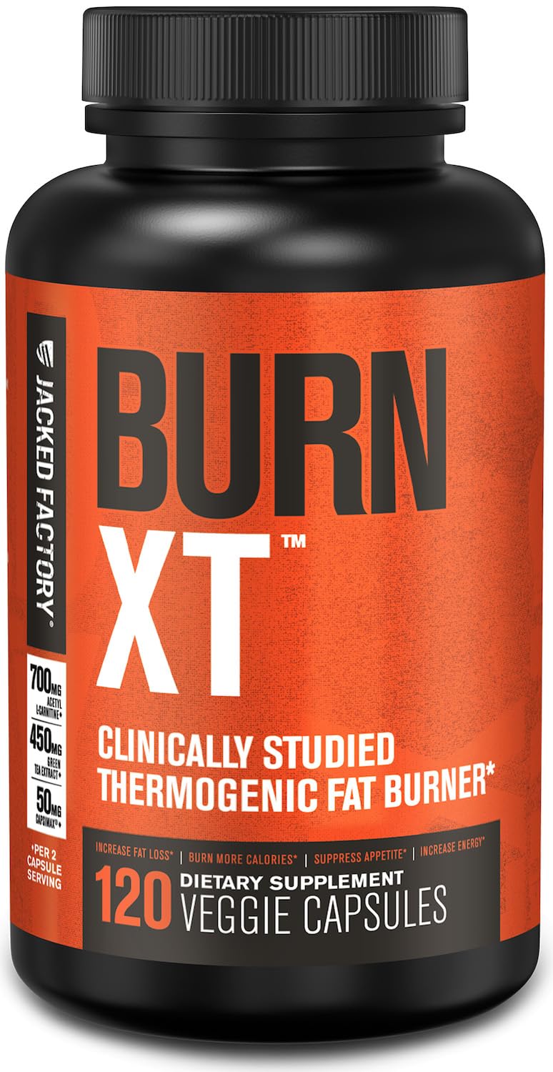 Jacked Factory Burn-XT Fat Burner & Appetite Suppressant - 120 Capsules