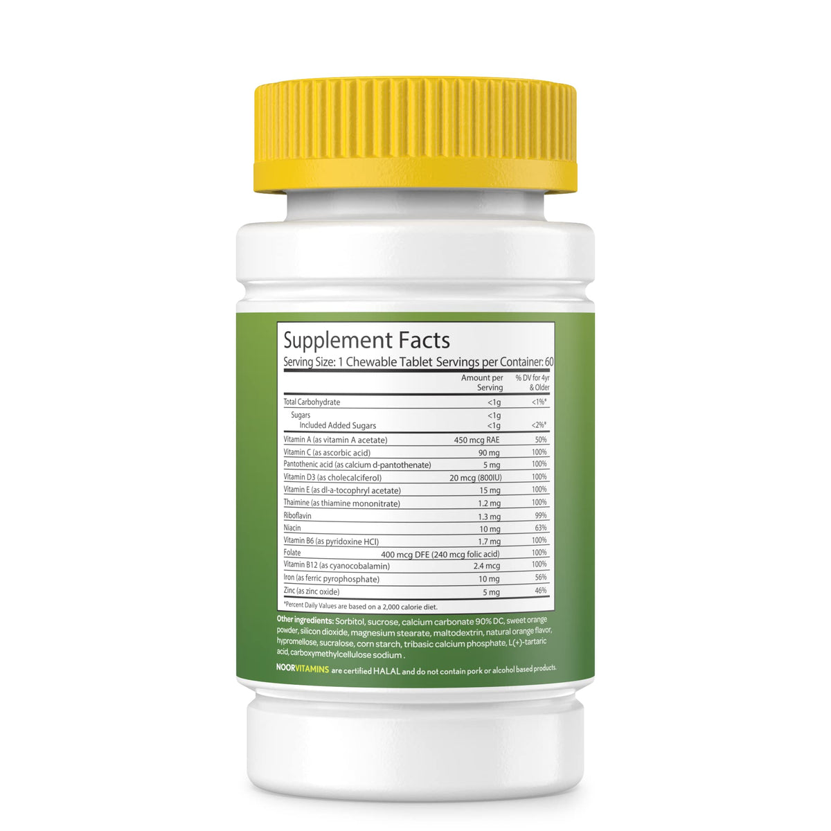 Noor Vitamins Halal Kids Multivitamin Chewable - 60 Count - image 2
