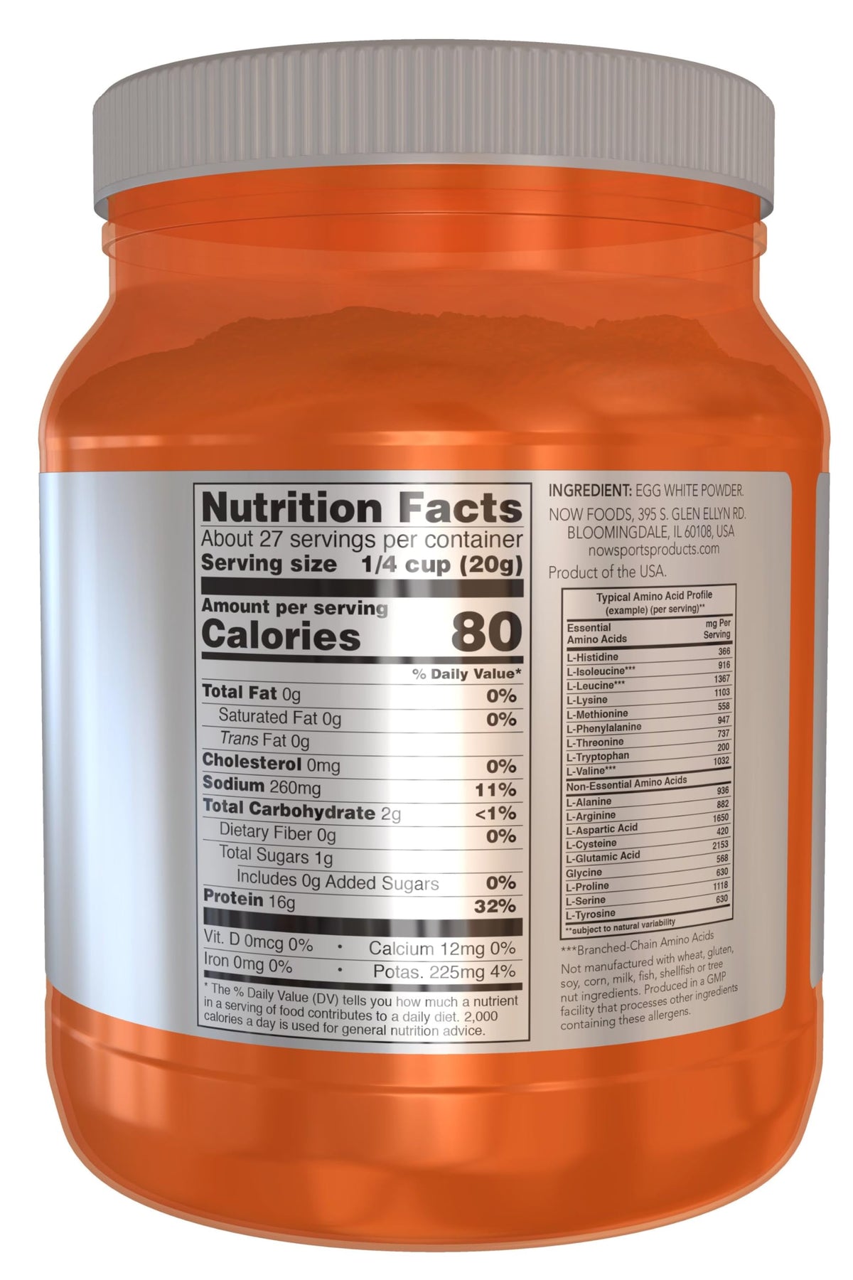 NOW Foods Egg White Protein Powder - 1.2 lb - image 2