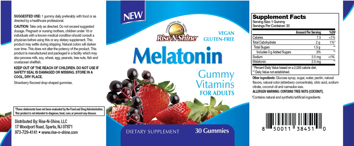 Rise-N-Shine Melatonin Adult Gummies 2.5mg - 30 Count - image 3