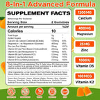 BSSTABBON Calcium Magnesium Zinc Gummies with D3 K2 - 120 Count - image 8