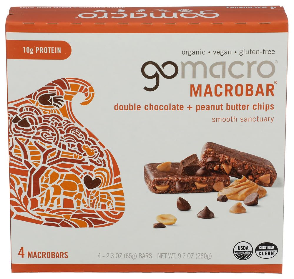 GoMacro Energy Bar Double Chocolate Peanut Butter Organic - 4 Pack