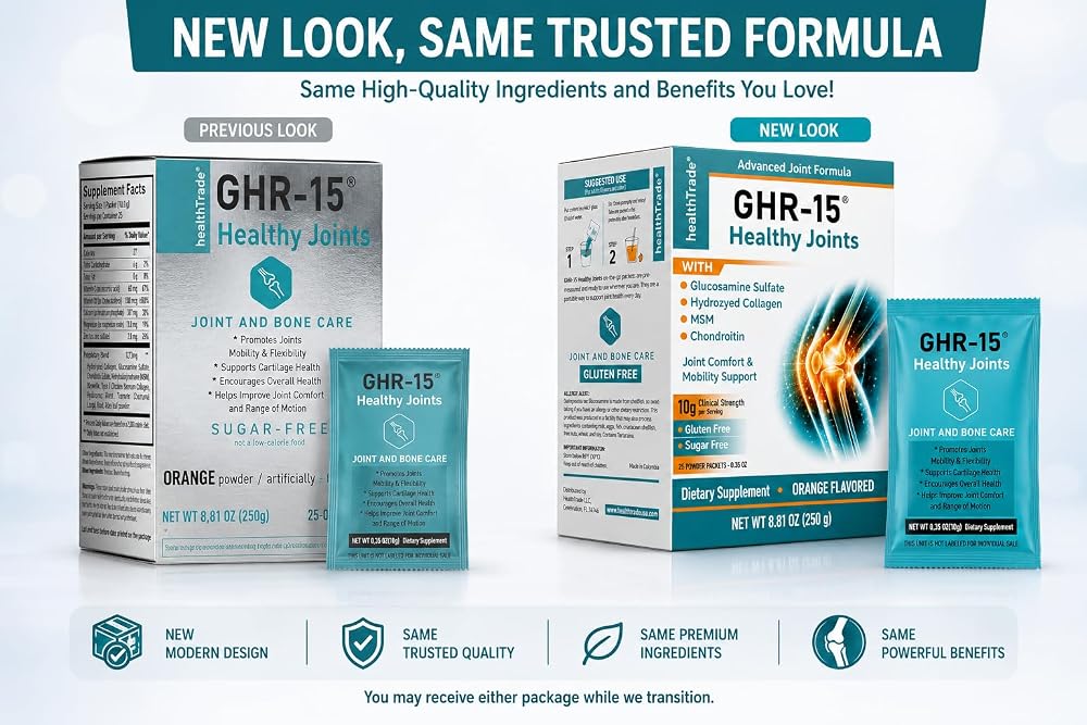 GHR-15 Healthy Joints Collagen Peptides Joint Support - 8.81 oz - image 2