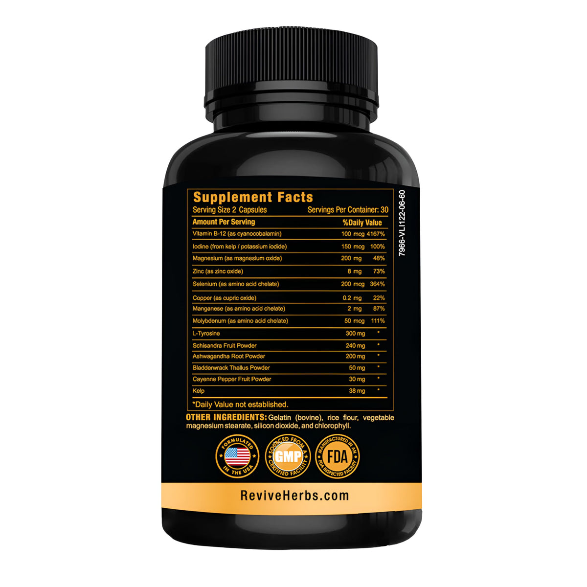 Revive Herbs Thyroid Support Formula - 60 Capsules - image 3