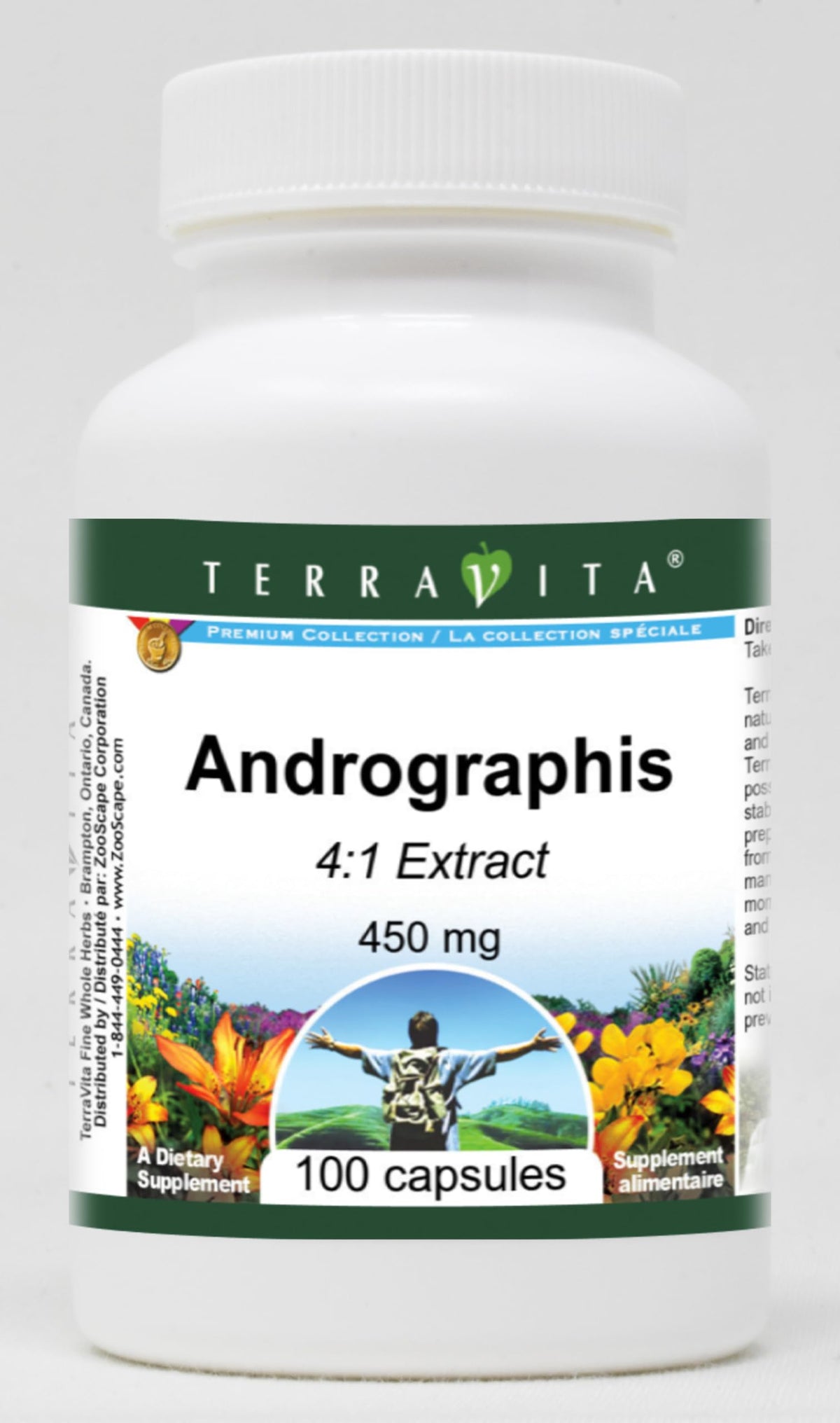 Terravita Andrographis 4:1 Extract 450 mg - 100 Capsules