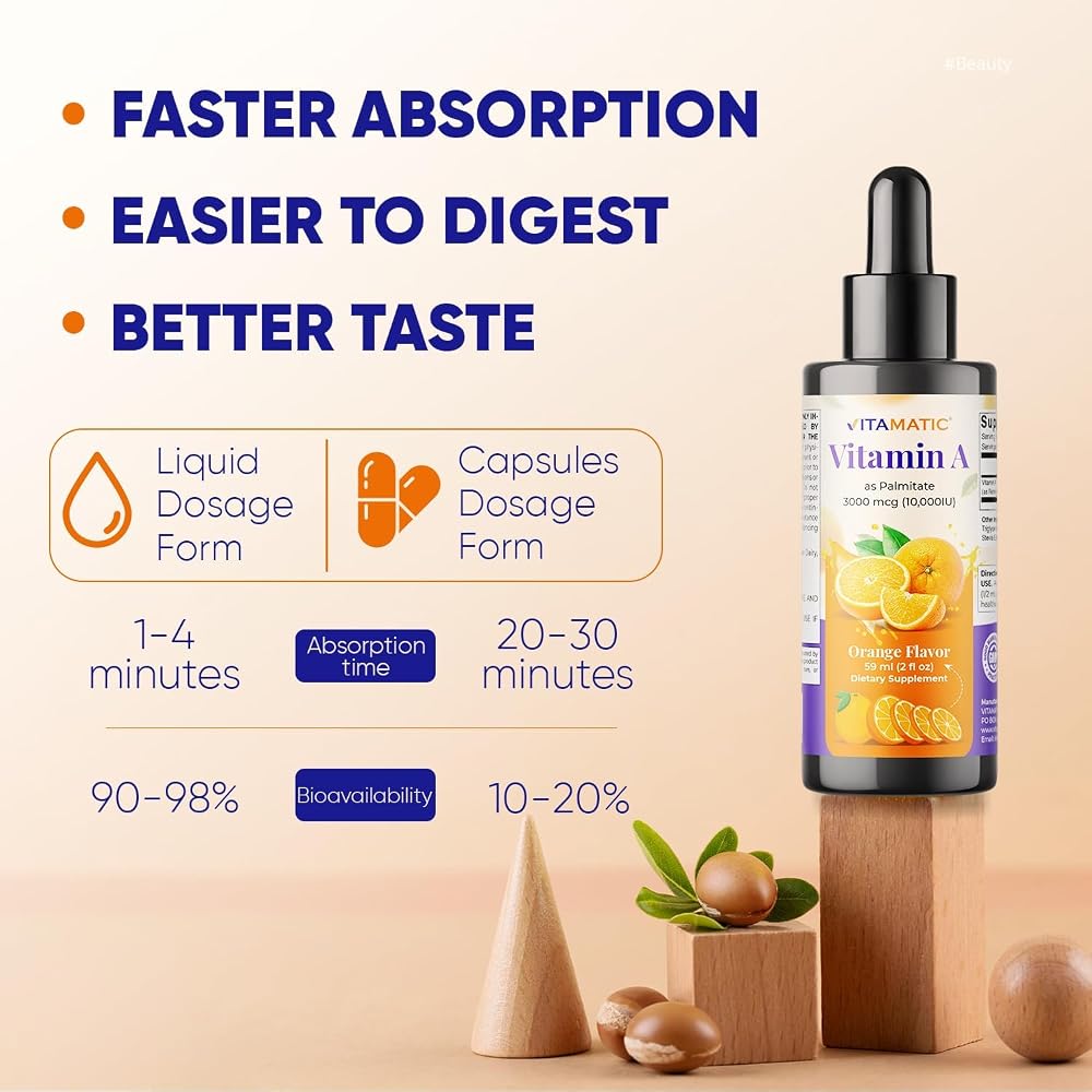 Vitamatic Sugar Free Vitamin A Liquid Drops 10000 IU - 2 FL OZ - image 4