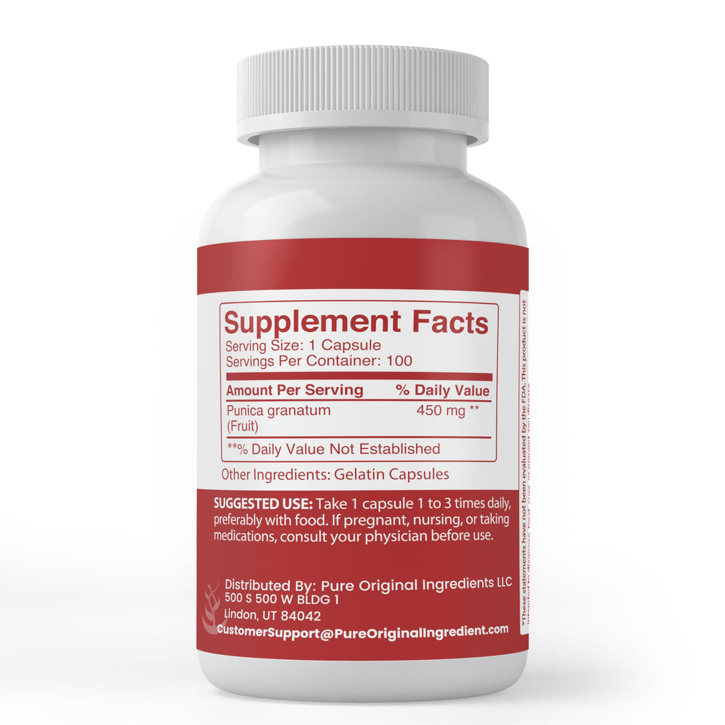 Pure Original Ingredients Pomegranate Extract - 100 Capsules - image 3