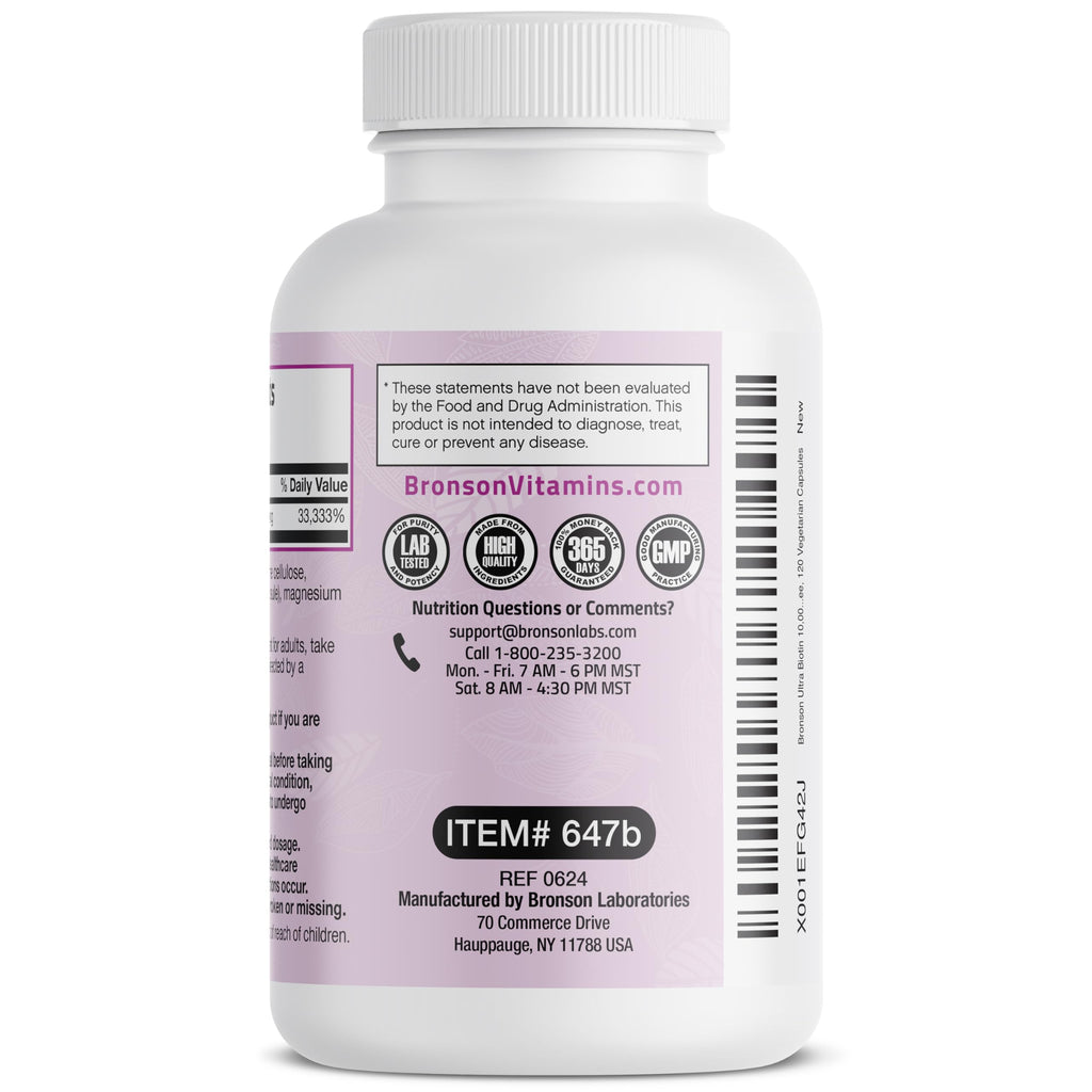 Bronson Ultra Biotin Hair, Skin & Nails - 10,000 mcg