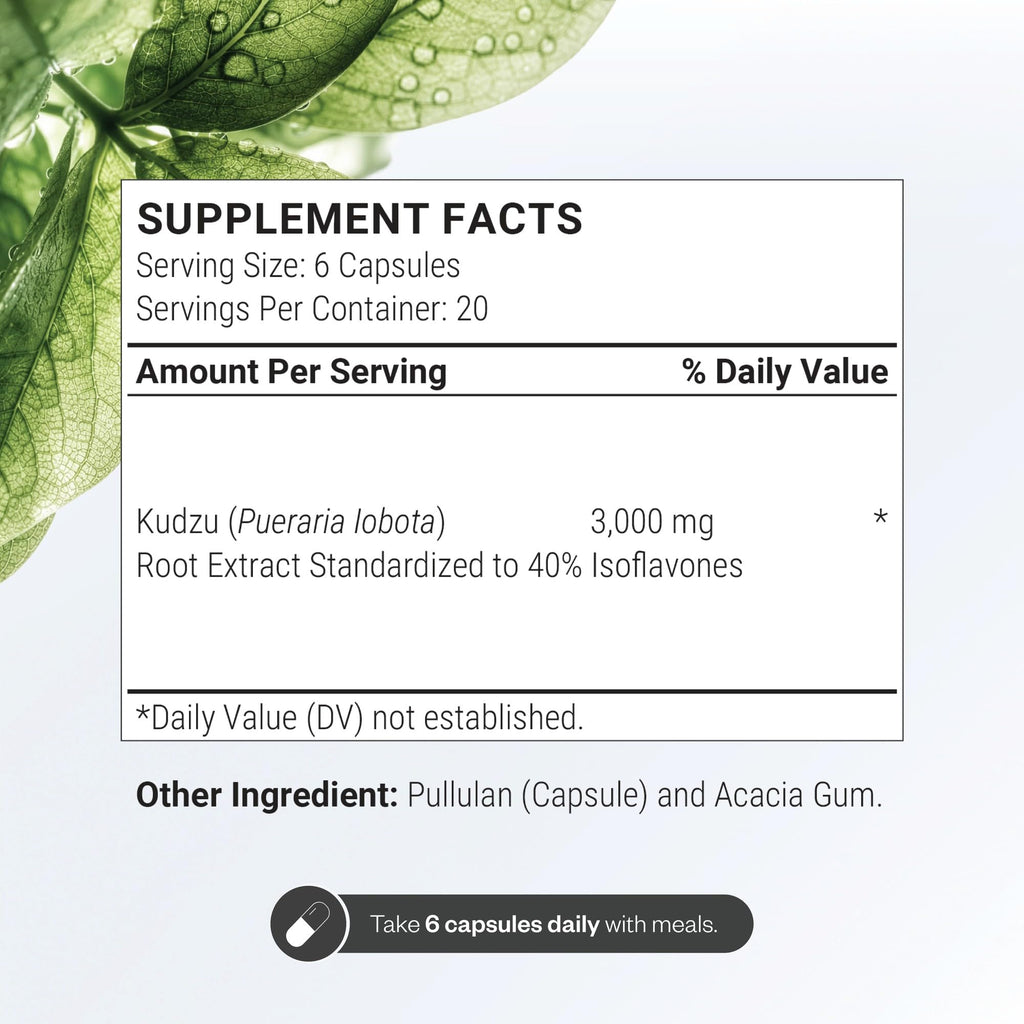 Supersmart Kudzu Extract 500 mg - 120 Vegetarian Capsules - image 4