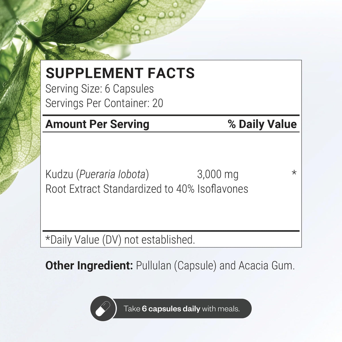 Supersmart Kudzu Extract 500 mg - 120 Vegetarian Capsules - image 4