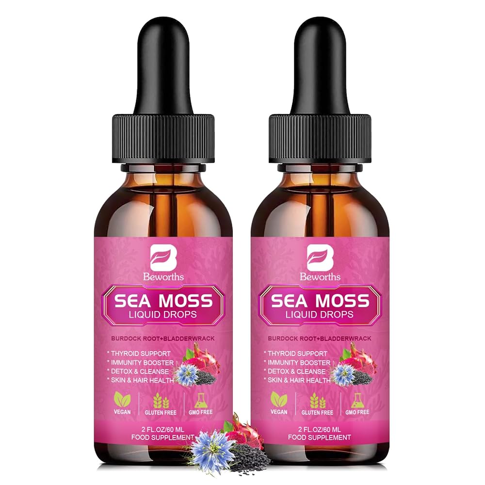 B BEWORTHS Sea Moss Liquid Drops - Black Seed Oil & Irish Sea Moss