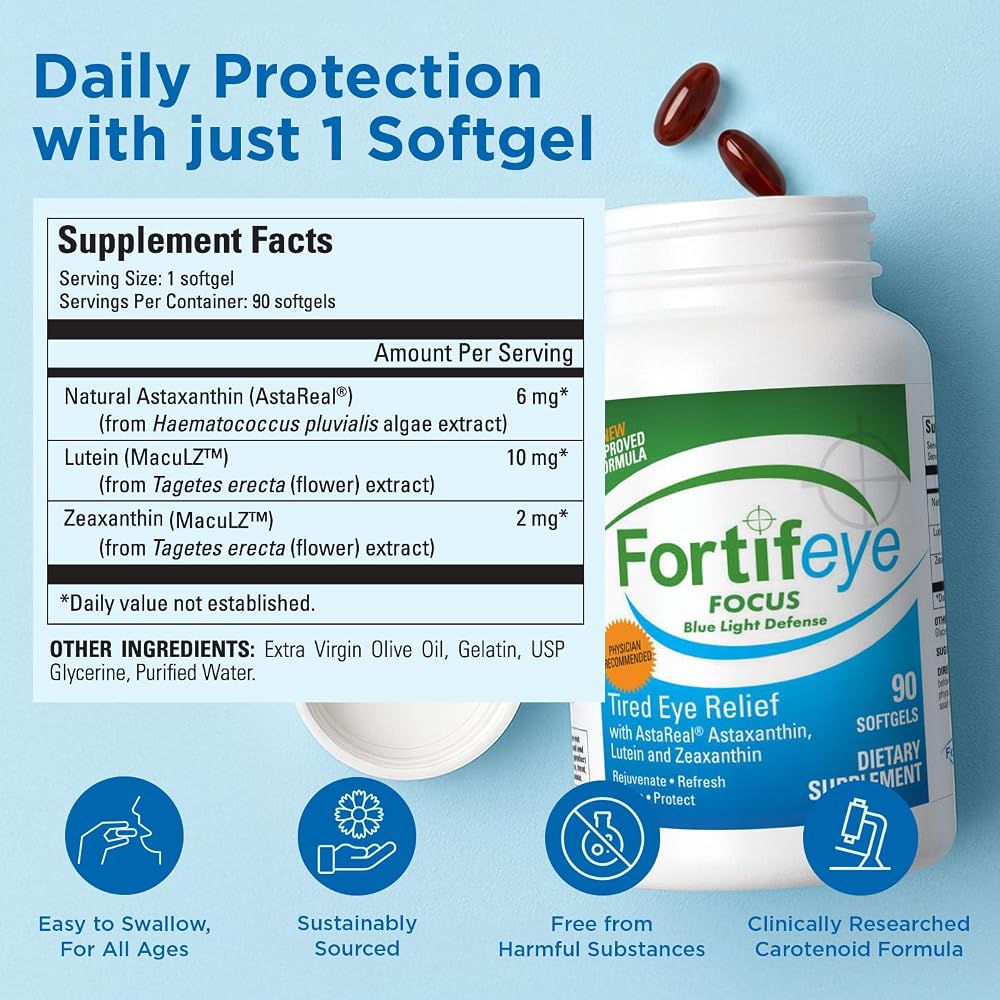 Fortifeye Focus Eye Care Supplement - 90 Softgels - image 4