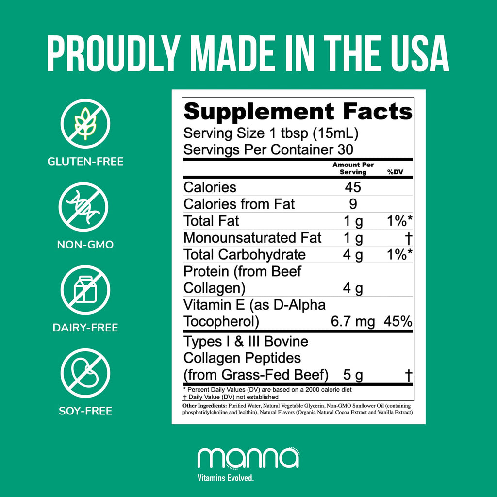 Manna Vitamins Evolved Liposomal Collagen Peptides Liquid - 16oz - image 2