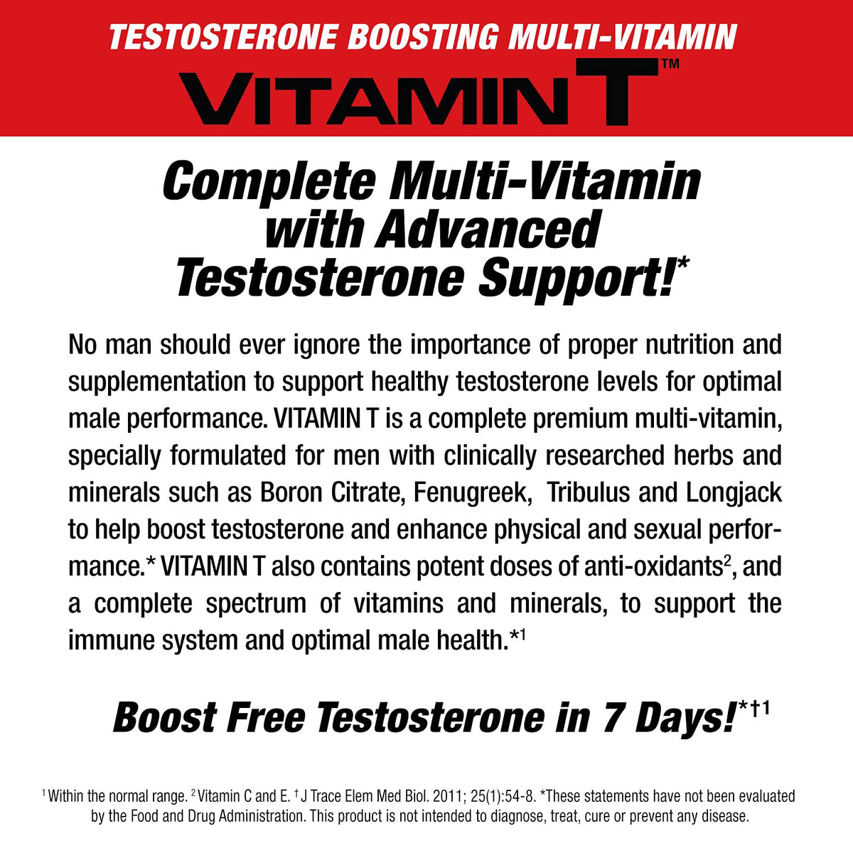 MuscleMeds Vitamin T Daily Complete Multivitamin for Men - 90 Capsules - image 3