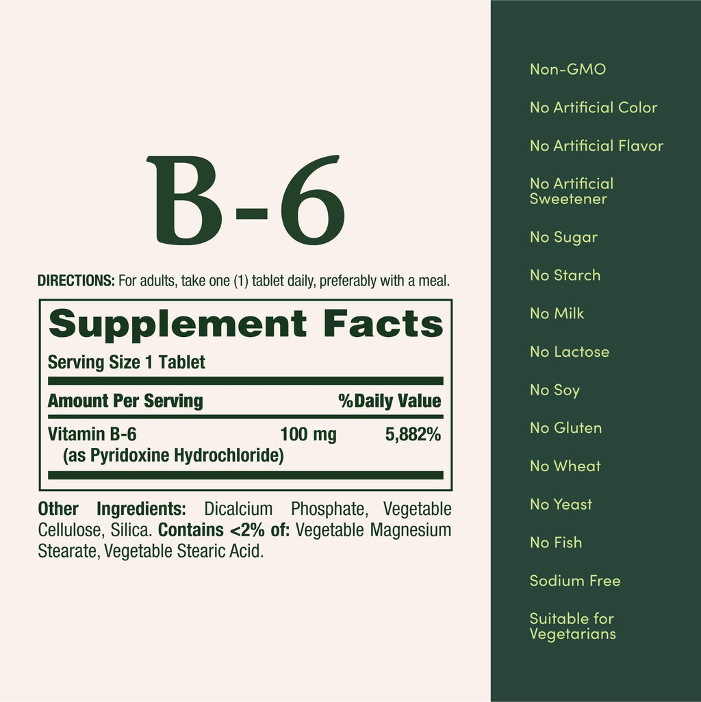 Nature's Bounty Vitamin B6 100mg Tablets for Energy - 100 Count - image 5