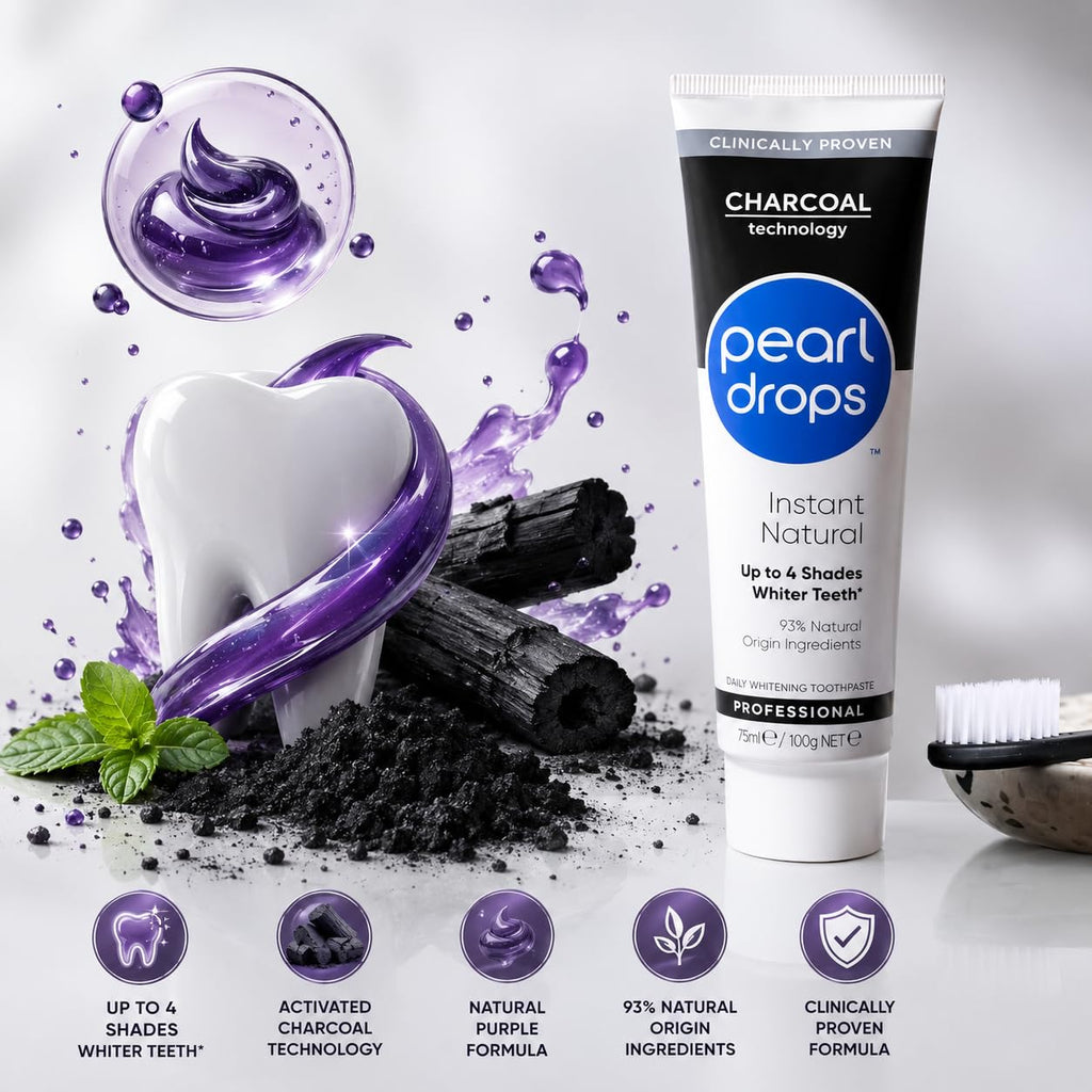 Pearl Drops Instant Natural White Activated Charcoal - 75ml - image 4