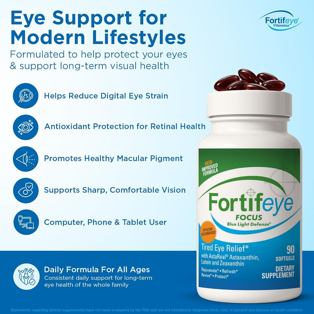 Fortifeye Focus Eye Care Supplement - 90 Softgels - image 2