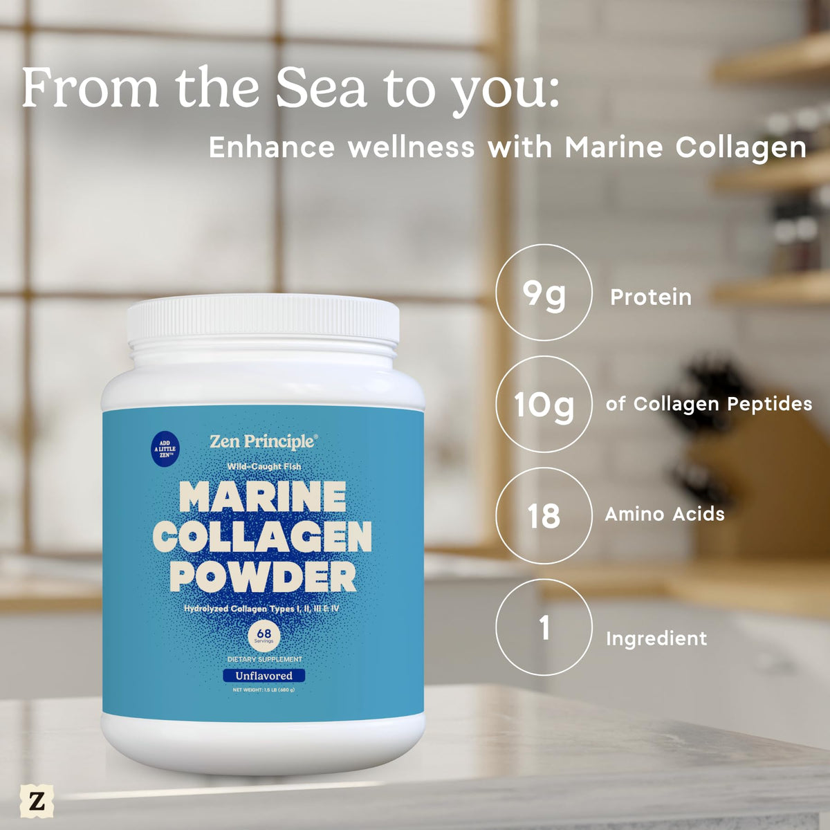 Zen Principle Marine Collagen Peptides Powder