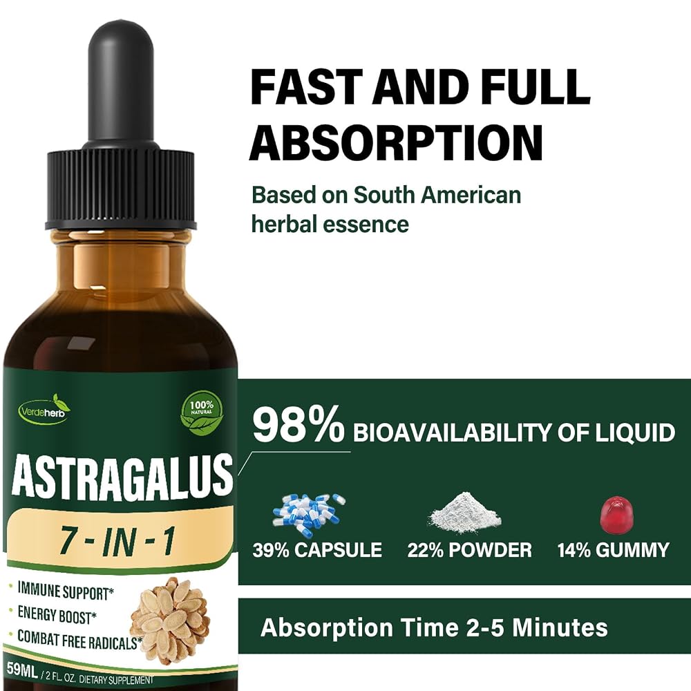 Verdeherb Astragalus Root Extract Herbal Drops for Immune Support - image 4