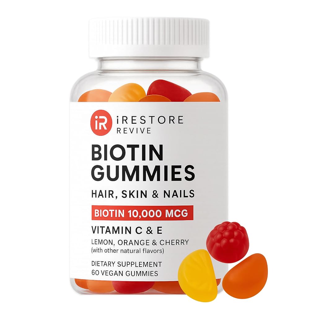 iRestore Biotin Gummies 10,000 mcg Hair Vitamins - 60 Gummies