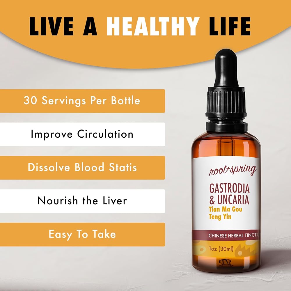 root + spring Gastrodia & Uncaria Herbal Tincture - 4 oz - image 4
