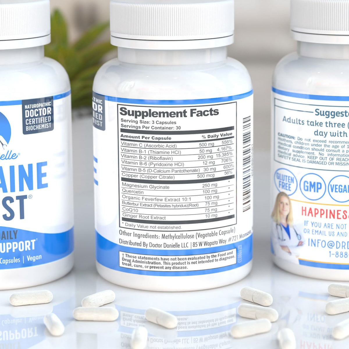 Doctor Danielle Migraine Assist Supplement - 90 Capsules - image 4