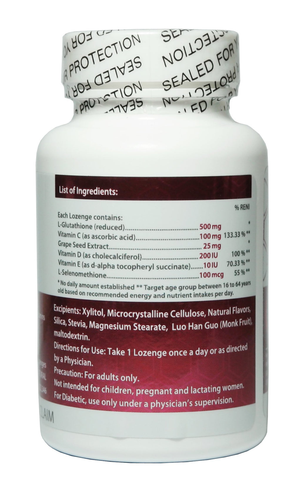 Thiocell Glutathione Complex Lozenge - 30 Lozenges - image 2