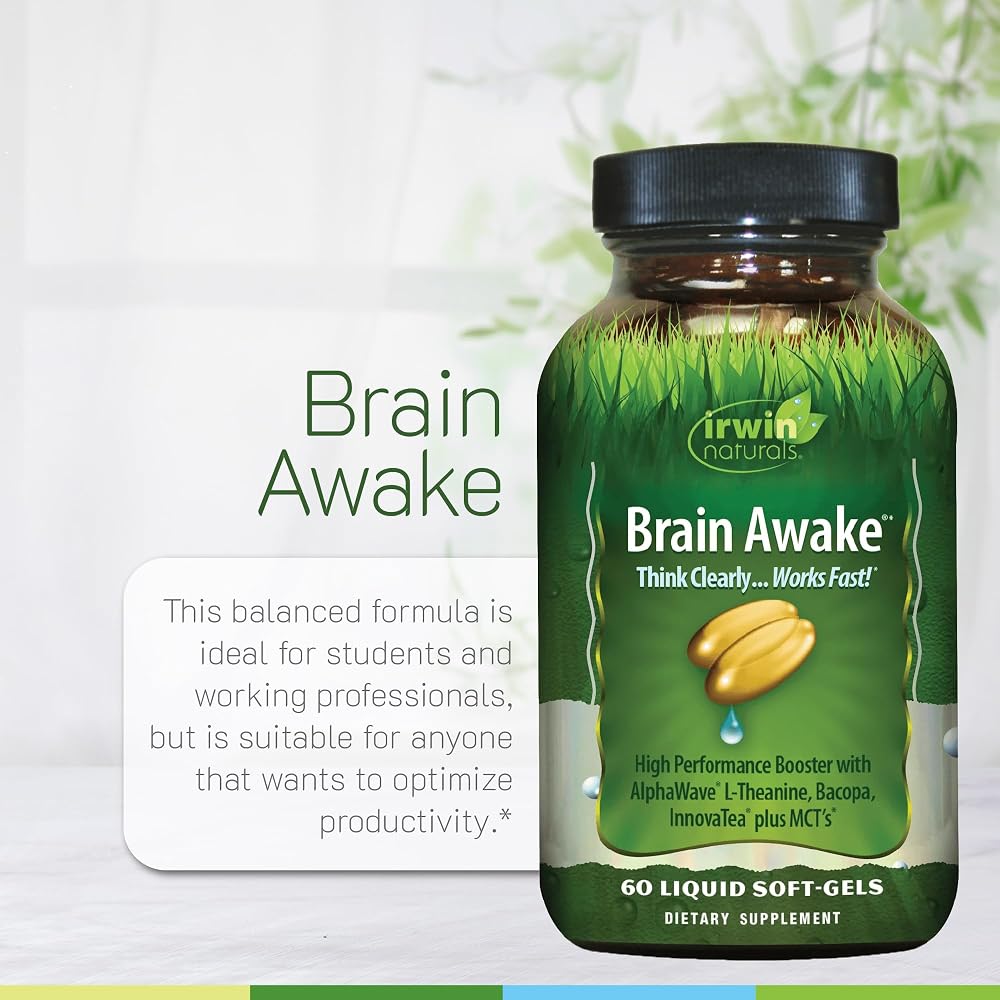 Irwin Naturals Brain Awake Focus & Concentration Supplement - 60 Softgels - image 5