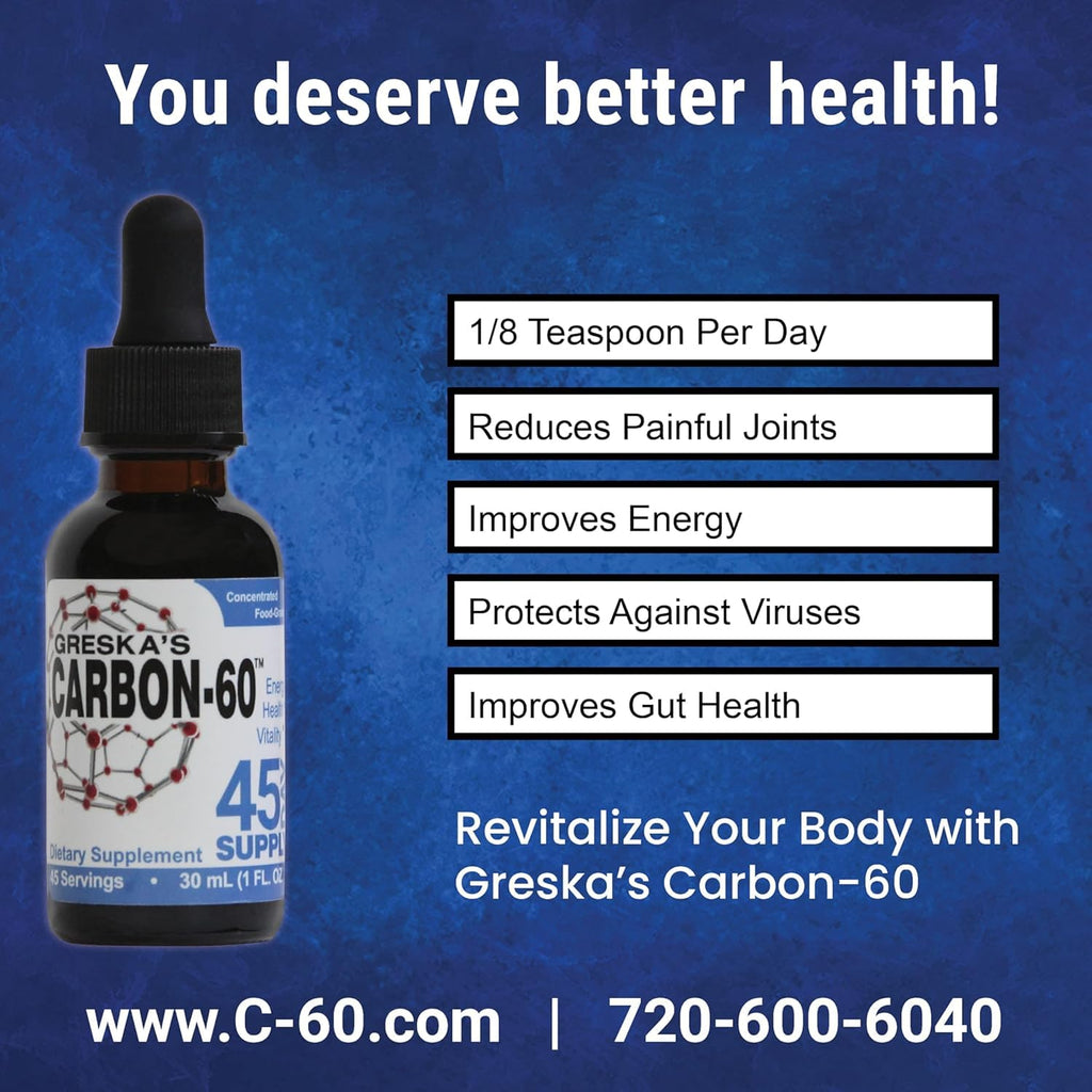 Greska's Carbon-60 Carbon 60 in Organic Sunflower Oil