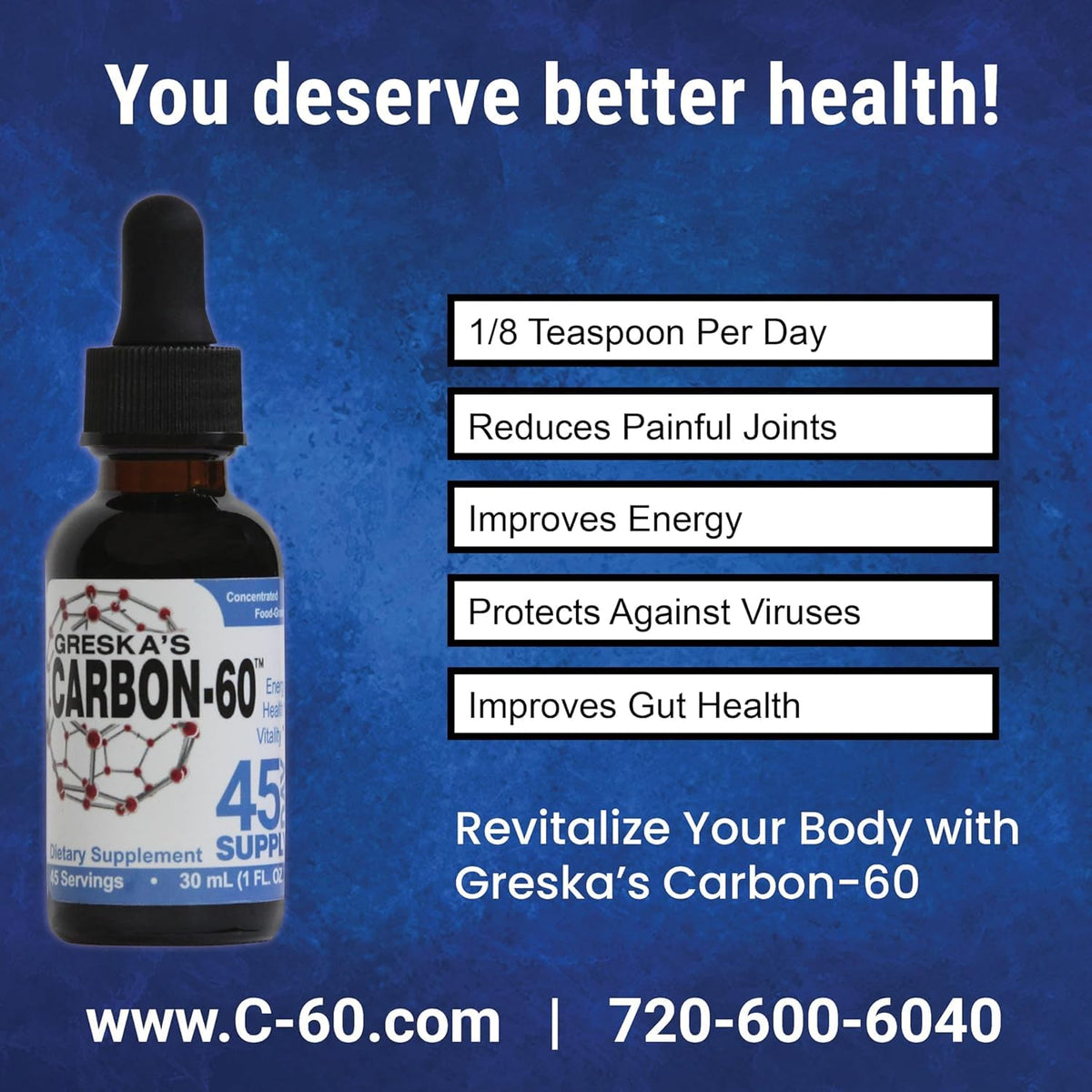 Greska's Carbon-60 Carbon 60 in Organic Sunflower Oil