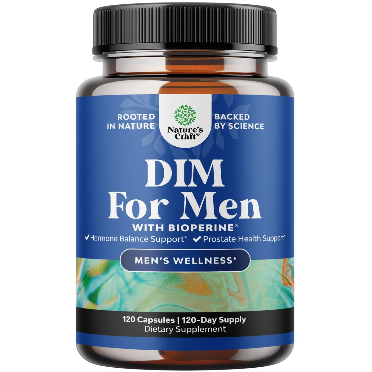 Natures Craft DIM Supplement for Men Hormone Balance - 120 Capsules