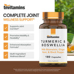 tnvitamins Turmeric & Boswellia Complex Joint Support - 180 Capsules - image 4