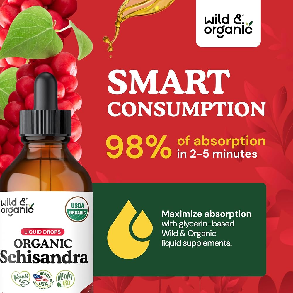 Wild & Organic Schisandra Tincture 500 mg - 4 oz - image 4