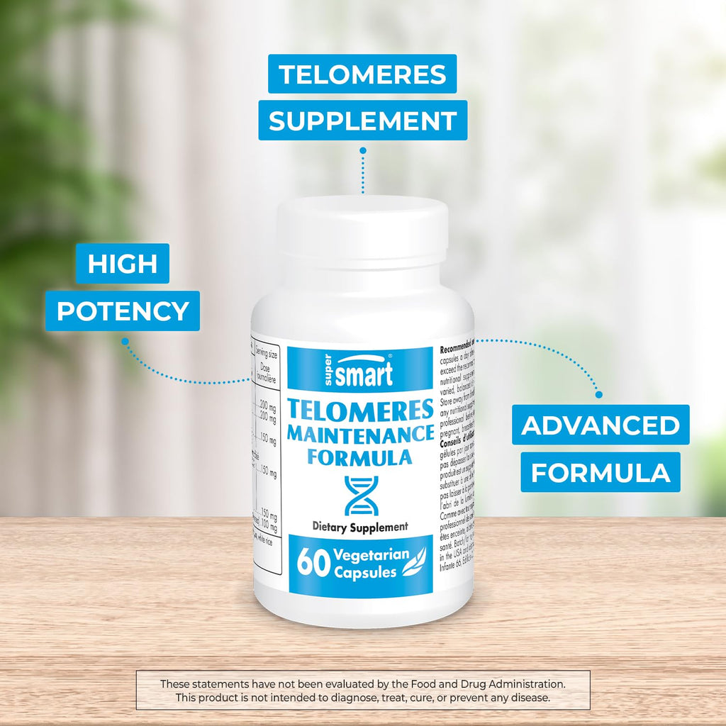 Supersmart Telomeres Maintenance Formula - 60 Vegetarian Capsules - image 2