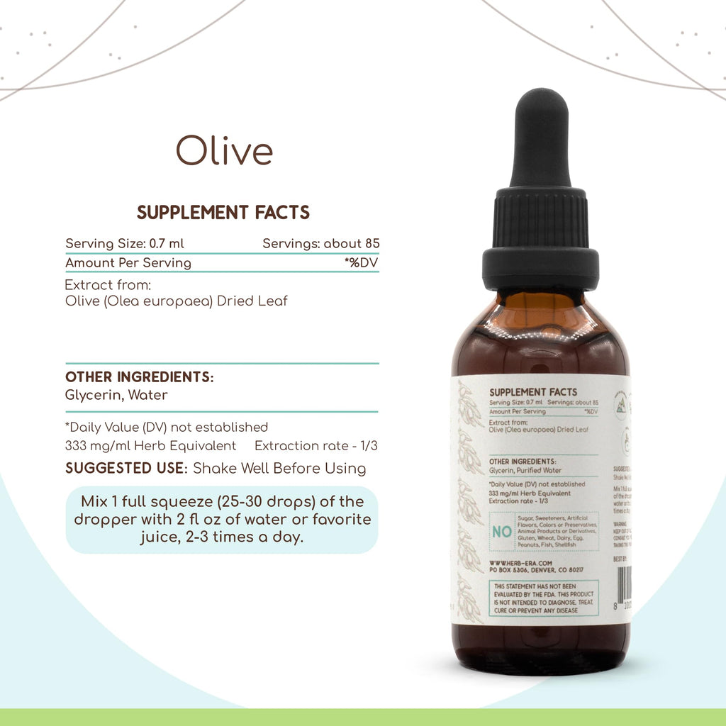 HerbEra Olive Alcohol-Free Herbal Extract Tincture