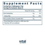 Vital Nutrients Cellulose Fiber Powder - 60 Capsules - image 2
