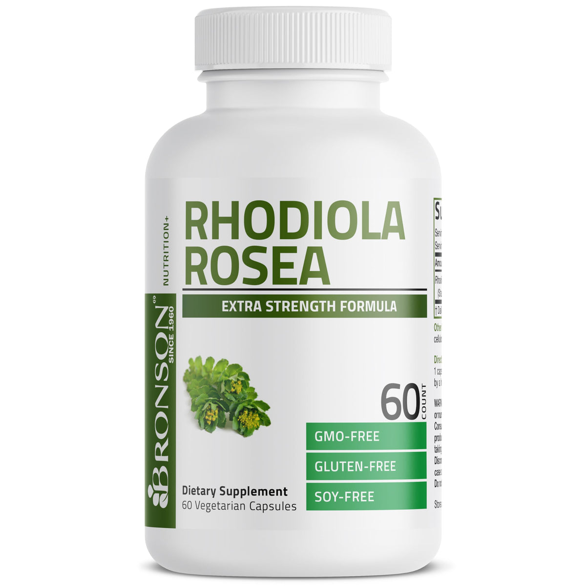 Bronson Rhodiola Rosea Adaptogen for Stress, Mood & Energy - 60 Capsules