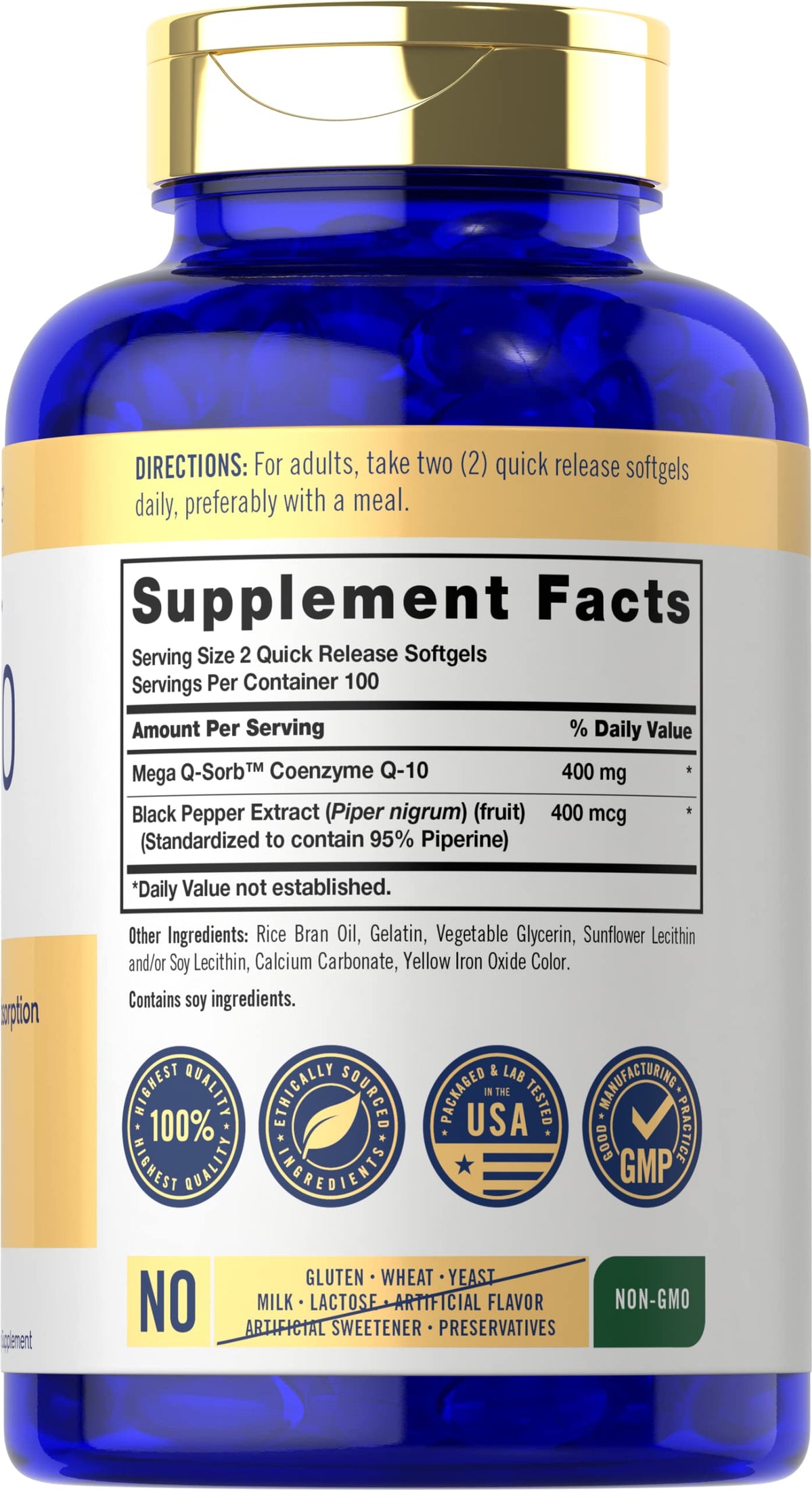Carlyle CoQ10 400mg Softgels - 200 Count - image 2