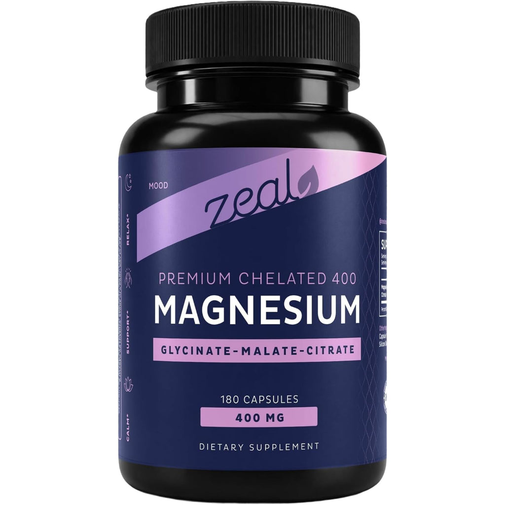 Zeal Naturals Triple Magnesium Complex 400mg - 180 Capsules - image 8