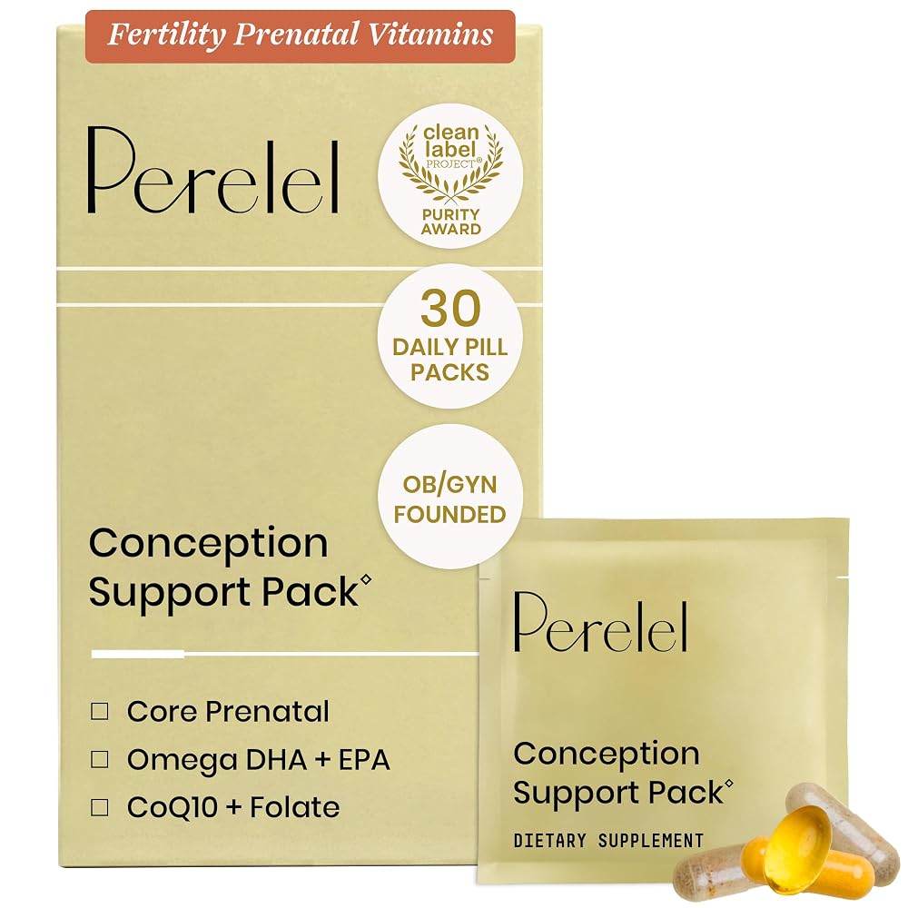Perelel Conception Fertility Prenatal Vitamins with CoQ10 & DHA - 30 Count